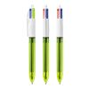BIC® 4 Colours Fluo ballpen + lanyard Yellow | No Branding | not available | not available