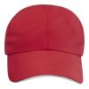 Morion 6 panel GRS recycled cool fit sandwich cap Standard | Red | Direct to Film | front | 50 mm x 50 mm | 100