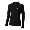 Oakville long sleeve women's polo Standard | Solid black | S | No Branding | not available | not available | not available