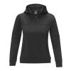 Sayan women's half zip anorak hooded sweater Standard | Solid black | L | Direct to Film | left chest | 80 mm x 40 mm | 100