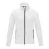 Zelus men's fleece jacket Standard | White | XS | 1-color Screen Print | right bicep | 80 mm x 100 mm