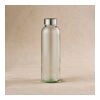 Lima Glass Bottle 530ml. Silver lid Transparent