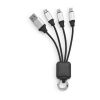 Sagan 4-in1 Cable rTPR. Backlit logo and hanging loop Solid black | No Branding | not available | not available | not available