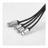 Boyle 4-in1 Cable rABS. 10W. with Keyring and Backlit logo Solid black