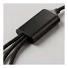Turing 5-in-1 Cable rPVC. 1.2m 10W Solid black