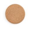 Ravel individual round cork coaster with rim. Made in Portugal Natural | No Branding | not available | not available | not available
