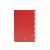 Horace A5 Soft Cover rPP Spiral Notebook. 70gsm FSC® 160 pages clear red