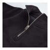 Malibu 1/4 zipper sweatshirt. Org. cotton, rCotton and rPET. Made in PT Black | No Branding | not available | not available | not available