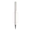 Prodir DS3 twist ballpoint pen polished white | Without Branding | Without Branding | Chrome finish metal | Blue