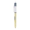 BIC 4 Colours Shine Pen White-gold | No Branding | not available | not available