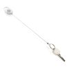 RCS recycled ABS roller clip keychain white | No Branding | not available | not available