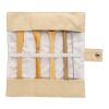 Reusable bamboo travel cutlery set White | No Branding | not available | not available