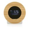 Utah RCS rplastic and FSC® bamboo LCD desk clock brown | No Branding | not available | not available