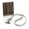 Nivo RCS recycled PET Crossbody lanyard grey | No Branding | not available | not available