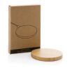 FSC® bamboo 15W wireless charger brown | No Branding | not available | not available