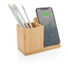 Calgary FSC® bamboo 10W wireless charger brown | No Branding | not available | not available