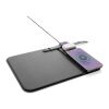Swiss peak RCS recycled PU 15W 3 in 1 charging mousepad black | No Branding | not available | not available