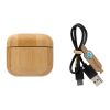 RCS recycled plastic & bamboo TWS earbuds brown | No Branding | not available | not available