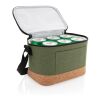 Two tone cooler bag with cork detail green | No Branding | not available | not available