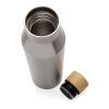 Gaia RCS certified recycled stainless steel vacuum bottle silver | No Branding | not available | not available