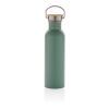 Modern stainless steel bottle with bamboo lid green | No Branding | not available | not available