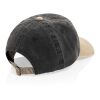 BEAU AWARE™ Washed 6 panel 270gsm cotton twill two tone cap black | No Branding | not available | not available | not available