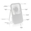 Aervina RCS recycled plastic re-chargeable desk fan White | No Branding | not available | not available