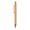 Slim bamboo pen brown-silver | No Branding | not available | not available