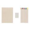 Micki GRS infinity 6pc colouring pencil set with notepad white | No Branding