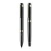 Swiss peak OSLO recycled stainless steel deluxe pen set black