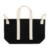 BEAU AWARE™ Beach bag 400gsm recycled canvas, with side hand black | No Branding | not available | not available | not available