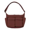 KENTO URBAN RCS recycled nylon padded crossover bag burgundy
