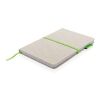 A5 Eco jute notebook green-green | No Branding | not available | not available