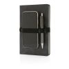 Deluxe hardcover PU notebook A5 with phone and pen holder grey | No Branding | not available | not available