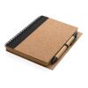 Cork spiral notebook with pen black | No Branding | not available | not available