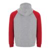 Badet unisex two-tone hoodie Standard | Heather grey-Red | XL | No Branding | not available | not available | not available