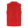 Venera 200 g/m2 v-neck multi-pocket workwear vest  Standard | Red | M | No Branding | not available | not available | not available