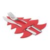RPET felt cutlery holder set red | No Branding | not available | not available | not available