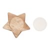 Candle on star wooden base wood | No Branding | not available | not available
