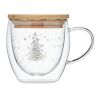 Double wall borosilicate mug with tree design transparent | Without Branding | not available | not available | not available