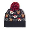 Christmas-themed knitted beanie black | No Branding | not available | not available | not available