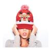 Christmas-themed knitted beanie red | No Branding | not available | not available | not available