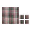 Chequer cotton tablecloth set Colourful