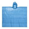 Foldable raincoat in polybag blue