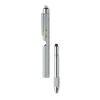 Spirit level pen with LED light matt silver | No Branding | not available | not available