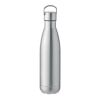 Double wall bottle with handle on lid 500 ml matt silver | No Branding | not available | not available | not available