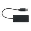 3 port USB hub with 20cm cable black | No Branding | not available | not available