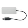 3 port USB hub with 20cm cable silver | No Branding | not available | not available