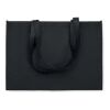 Gusset non-woven shopping bag black | No Branding | not available | not available | not available