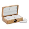 TWS earbuds in bamboo case wood | No Branding | not available | not available | not available